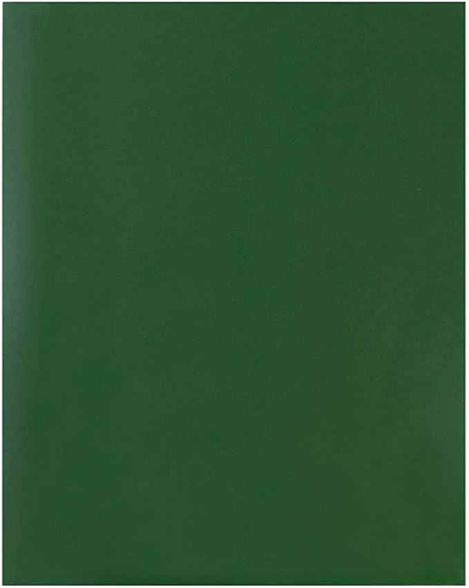 JAM PAPER Laminated Two Pocket Glossy School Folders - Letter Size - High Gloss Green - Bulk 25/Pack