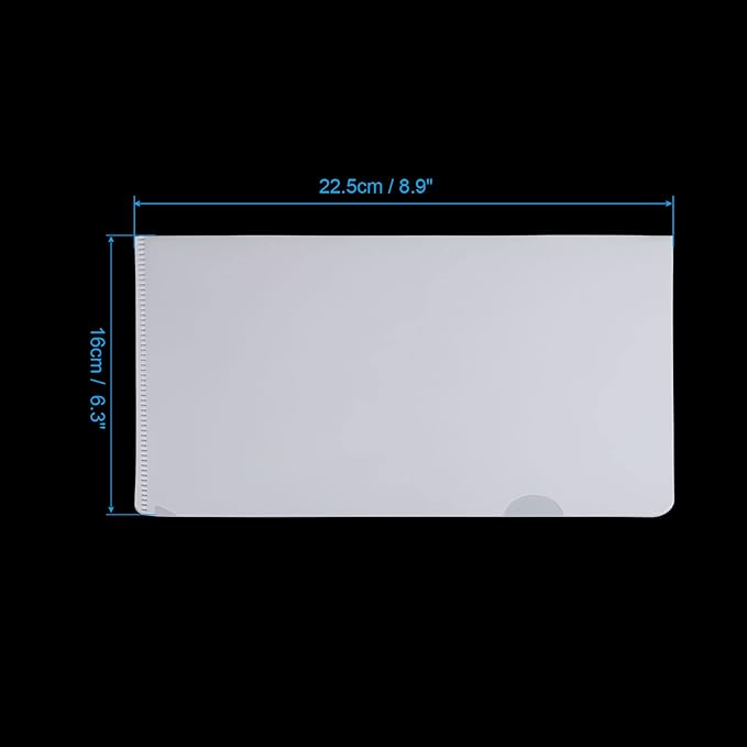 PATIKIL l Type Folders 24 Pack 8.9 x 6.3 Inches A5 Plastic Clear Document Folder File Jacket Sleeves Project Pockets, White