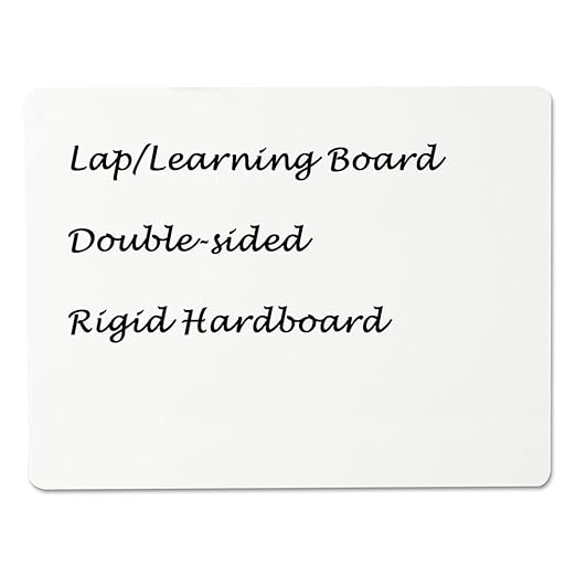 Universal Unruled Lap/Learning Dry Erase Board, 12" x 9", White Melamine Surface, Pack of 6