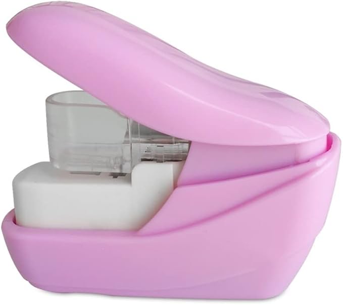 Desk Stapler Needle-Free Stapler Portable Small Stapler Desk Accessory Nail 5 Pages Suitable for Student Office Or School Desk School Supplies (Color : D)