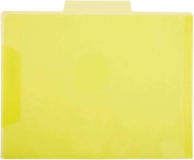 Staples Translucent Poly File Folders, Letter Size, Assorted Colors, Durable Poly Material, 6/Pack