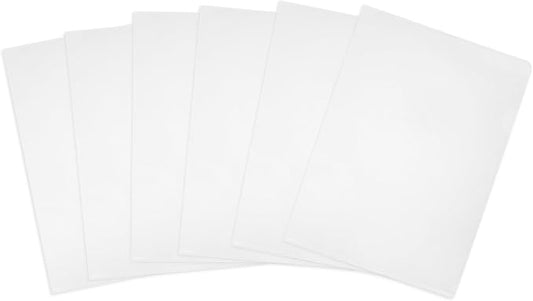 PATIKIL 6 Pack A4 Plastic Folders, Letter Size Clear Folders l Type Project Pockets Paper Document Jacket Sleeves Transparent for Documents Office File, 8.7x12.2, Transparent