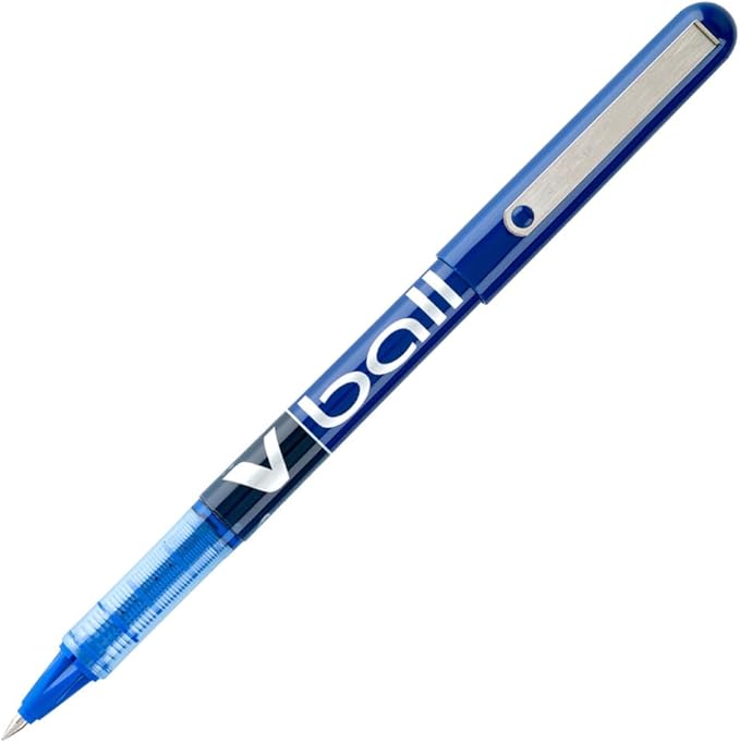 PILOT VBall Liquid Ink Rolling Ball Stick Pens, Extra Fine Point, Blue Ink, 12-Pack (35201)