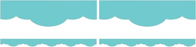 Teacher Created Resources Light Turquoise Fancy Scallops Border Trim (TCR9139) (Pack of 2)