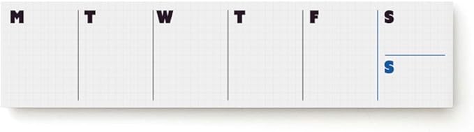 JSTORY Sticky Planner Adhesive Paper Note Columnar Scheduler Organizer to-do One Size Grid White