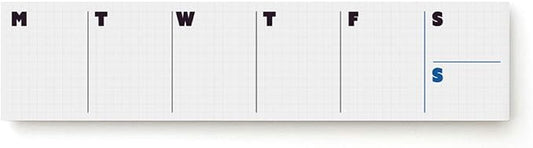 JSTORY Sticky Planner Adhesive Paper Note Columnar Scheduler Organizer to-do One Size Grid White