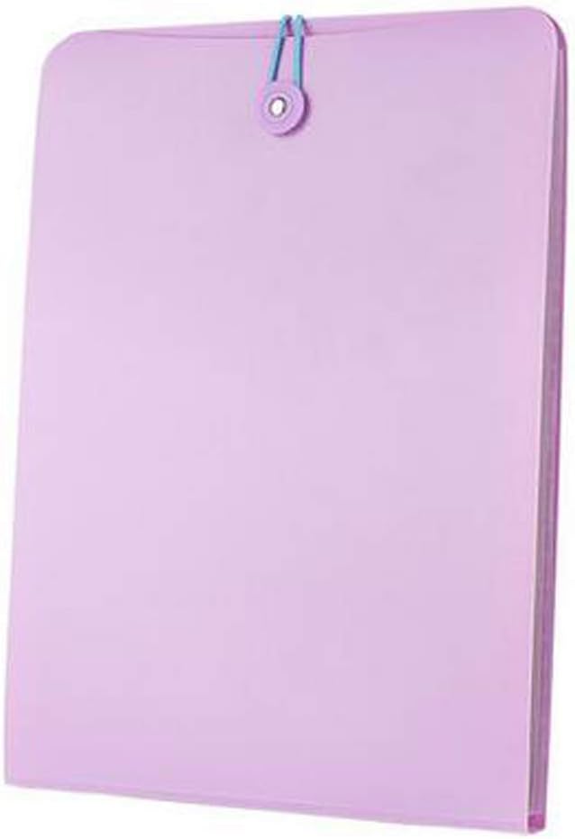 Vertical Expanding Accordion Folder with 7 Pockets Paperwork Organizer Document Wallet Briefcase Business File Organizer Bag A4 Letter Size Elastic Rope Closure Pink