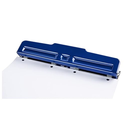 Adjustable Desktop Metal 4 Hole Punch 10 Sheet Capacity Paper with Waste Collector(D)