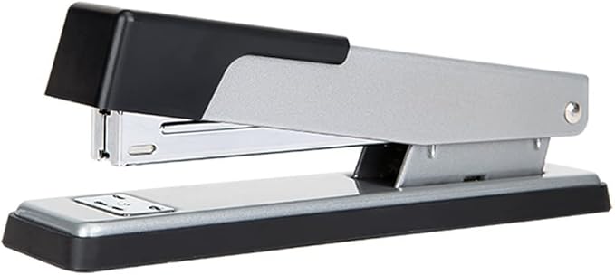 Desk Stapler Metal Office Stapler Simple Stapler for Binding 25 Pages Black and Silver for Choice Suitable for Office Or Desk School Supplies (Color : A, Size : Small)