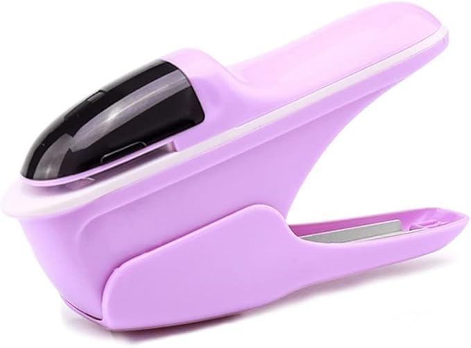 Desk Stapler Stapleless Stapler Handheld Stapler Durable Office Mini Stapler Office Supplies Portable Needleless Stapler Purple School Supplies (Color : A)