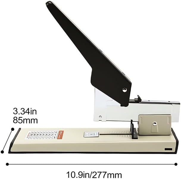 M&G Heavy Duty Stapler with 1000 Staples, 100 Sheet High Capacity, Large Metal Office Stapler for Paper Binding，White