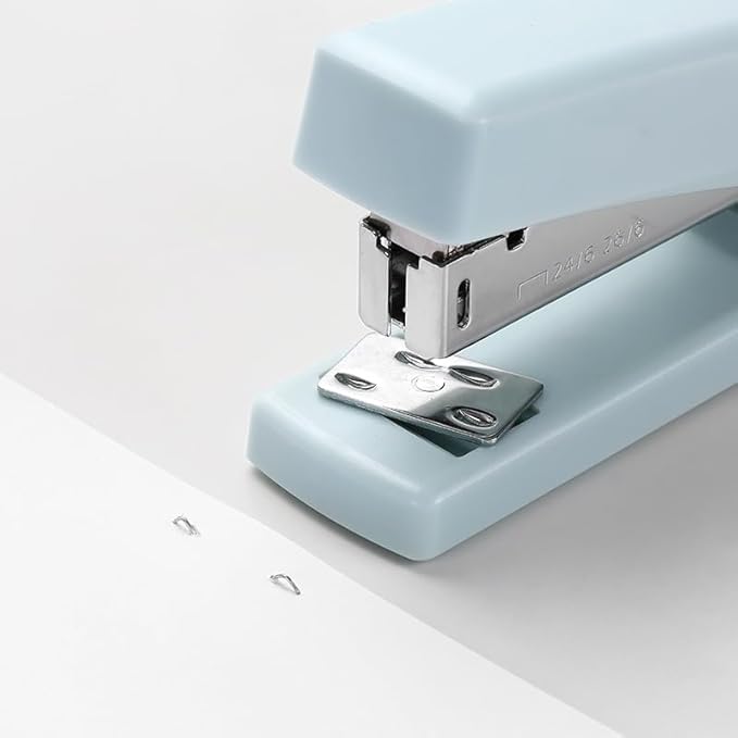 Knamoda Blue Office Stapler, 1000 Staples, 25 Sheet Capacity, Classic Style