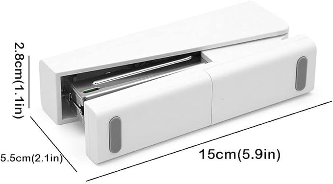 Desk Stapler Office Stapler Labor-Saving Stapler School Office Supplies 20-Page Capacity White Medium Stapler Suitable for Office Document Binding School Supplies (Color : White)