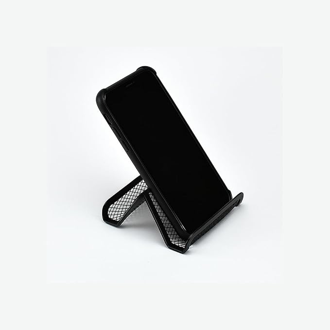 Mesh Business Card Holder for Desk | Double Sided Black Business Card Holders for Desk | Metal Business Card Holder for Offices, Meeting Room, Reception | Office Accessories for Men & Women