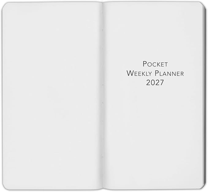 Harbor Pocket Weekly Monthly Planner 2027, Calendar Planner and Notebook, Durable Faux Leather, 192 Pages, Softcover & Book Bound - Leida Pine - 6x3.25"