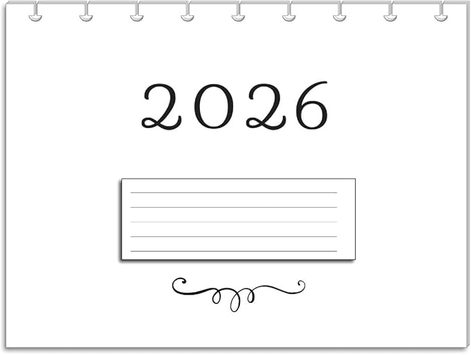2026 Monthly Refills for 9 -Disc Classic Planners by FeroniArt, Monthly Calendar for Classic Size Planners, Compatible with Happy Planner ARC and TUL (B/W, 9-Disc)