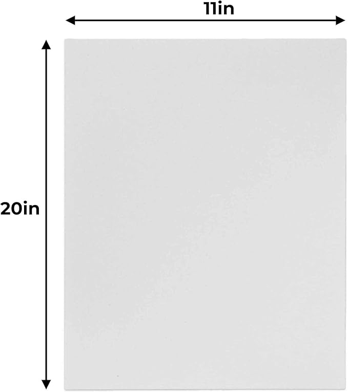 CountryArtHouse 11x20 White Foamboards Acid-Free 3/16" White Foam Core for Framing, Presentations, Crafts & More 100 Pack of Foam Boards
