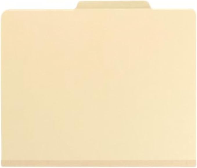 Smead Classification File Folder, 2" Expansion, 2/5-Cut Tab, Letter Size, 10 per Box (2 Dividers, Manila)