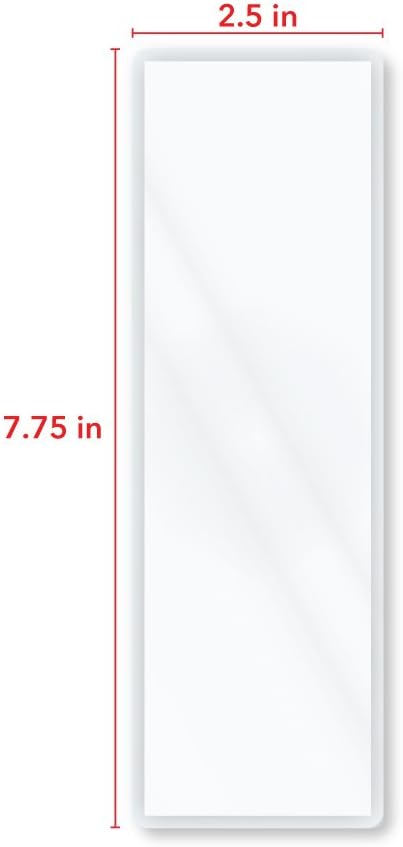 3 Mil Laminating Pouches with Rounded Corners | Bookmark Medium Size | 2-1/2 in. x 7-3/4 in. | Glossy Finish | Premium Adhesive for High-Clarity | 2 Carriers Included | 100 Pack
