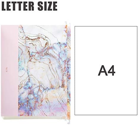 CharaVector Hanging File Folders Letter Size Assorted Durable Refined Design Decorative Hanging File Folder Set, 1/5-Cut Adjustable Tabs,12pcs for Cabinet,File Organizer,Marbling