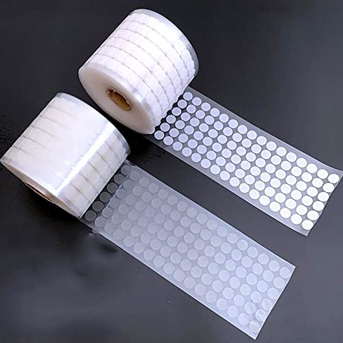 500/1000Pairs Adhesive Self Transparent Fastener Tape 15mm Nylon Hooks and Loops Strong Glue Magic Tape Sticker(White 1000pairs,30mm)