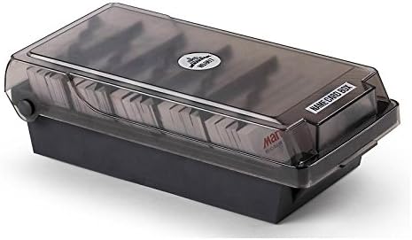Da Jia Large Capacity Covered Business Card File Holder Case Organizer Box with 4 Dividers and 20 A-Z Guides for 500 Cards