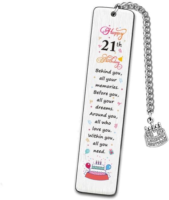 21 Year Old Birthday Gifts Bookmarks Behind You All Your Memories Bookmark | Book Markers for Reading Book Lover 21st Birthday Gifts for Her Him 21 Yrs Old Girlfriend Birthday Gift
