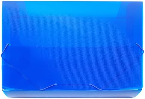 Lion File-N-Tote Plastic Document File, 13 x 9-7/8 Inches, 2 Inches Capacity, Translucent Blue, 1 File (45200F-BL)