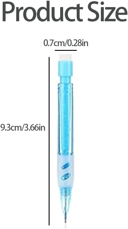 18 Pcs 0.7mm Mini Mechanical Pencils with Erasers - 3 Color Set (Red, Green, Blue) for Drafting, Sketching & Office Supplies