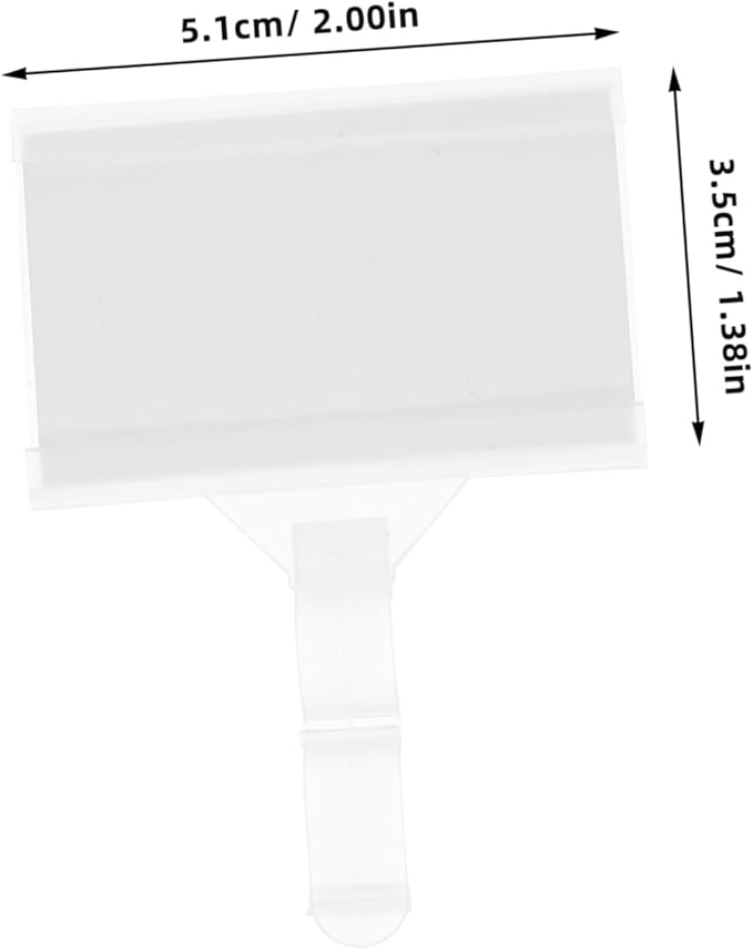 20pcs Plastic Shelf Label Holders for Retail Pricing Tags for Supermarkets Adaptable Card Holders for Pantry Storage
