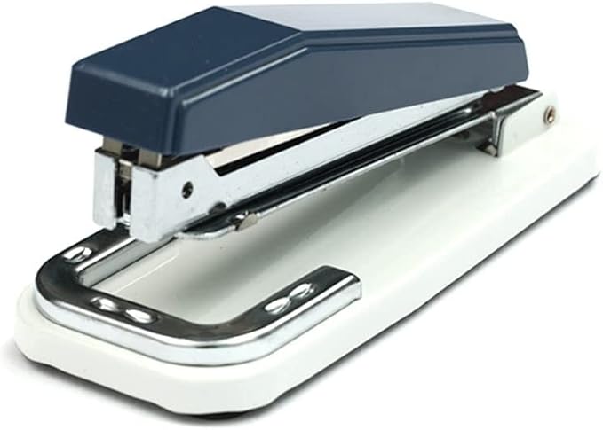Desk Stapler Desktop Stapler Durable Rotatable Stapler 25-Page Capacity Multi-Function Office Stapler Dark Blue Free 1 Box of Staples School Supplies (Color : A)