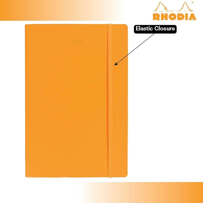 Rhodia Webplanner 2026 Calendar Year - 6 1/4" x 9 3/8" - Rosewood Cover - Weekly Planner Organizer