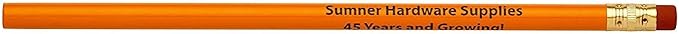 Pencil Guy Promotional Personalized Imprinted Orange Round Pencils.-500 per box. 19 color(s) to choose from!