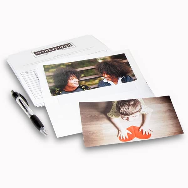 Lineco, Photo File Envelopes 4X6 Inch, Acid-Free Picture Organizer, White Archival Photograph Collection for Postcards, Greeting Cards (25/Pack, 2 Packs)