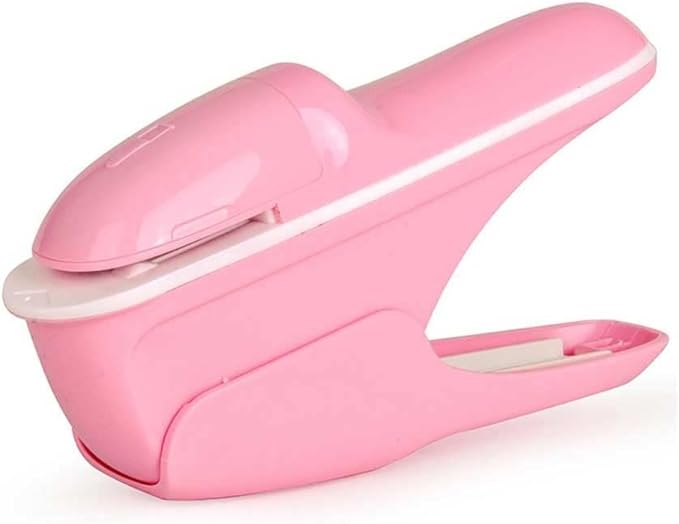 Hand-held Mini Safety Stapler Without Staples, 7 Sheets of Paper Binding Without Staples, College Office(D)