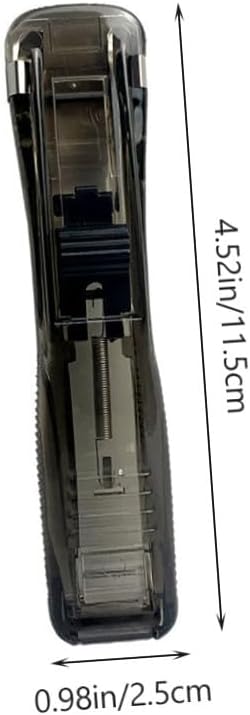 Tofficu Reusable Document Stapler and Clip Dispenser Set with 200pcs Refill Clips, Black Desktop Office Stapler for File Binding and Document Organization