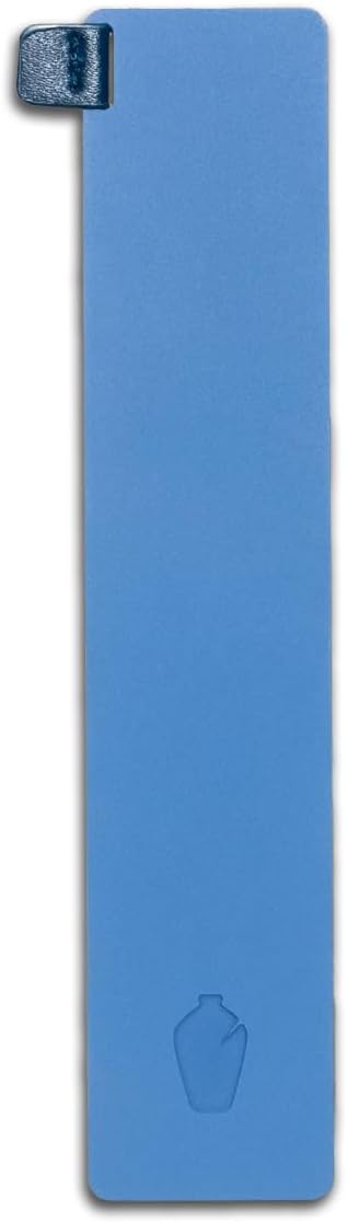 Alabaster Matte Blue Bookmark - 7.375" x 1.125" Bible Study Accessory with Debossed Logo and Soft Leather Tab, Ideal Christian Gift, Gift for Women, Gift for Men