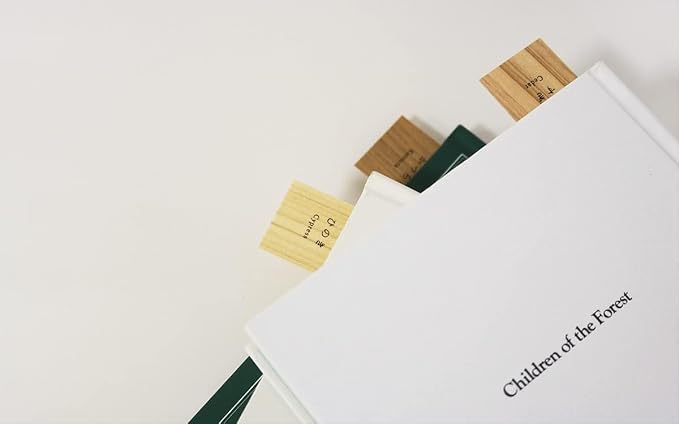 OrcVillage Premium Wooden Bookmarks Set of 5 – Handcrafted from Native Japanese Wood, Slim Page Markers with Unique Natural Aroma for a Calming Reading Experience