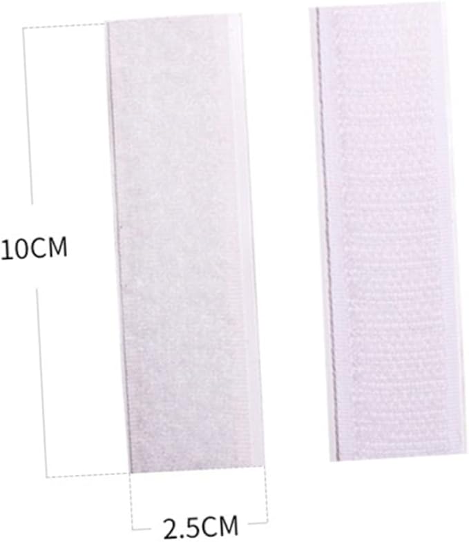 10pcs Self Adhesive Hook and Loop Tape Strips for Table Skirts Wall Mounting Crafting Home Office Use Strong Hold Smooth Surfaces