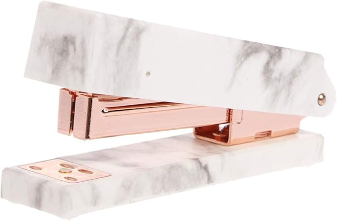 Marble Stapler - Creative Desktop Binding Supplies Student Medium and Small Stapler(D)