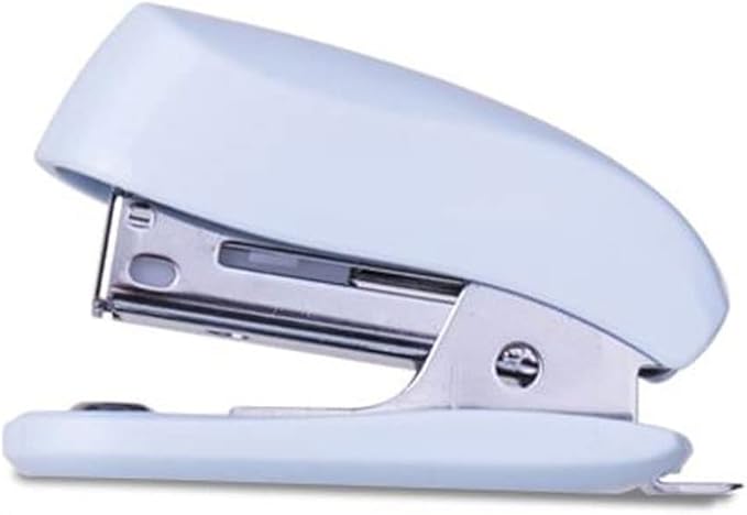 Desk Stapler Mini Cute Desktop Stapler Office Stapler 20 Paper Capacity Free 1 Box of Staples for Desktop Attachment File Binding Blue School Supplies (Color : A)