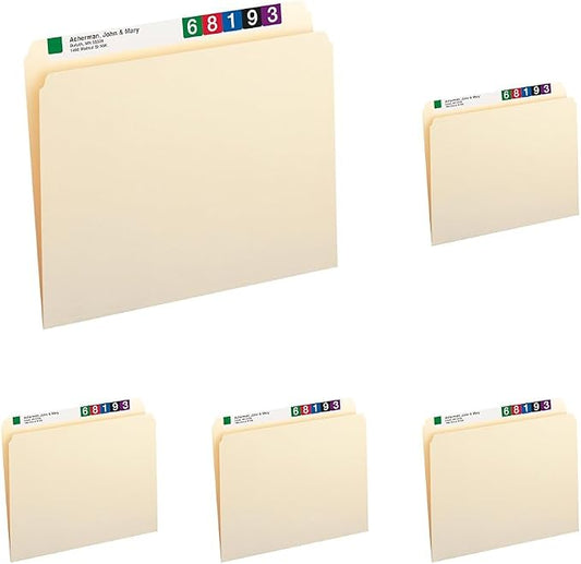 Smead File Folder,Straight-Cut Tab,Letter Size,Manila,100 per Box (10300),(Pack of 5)
