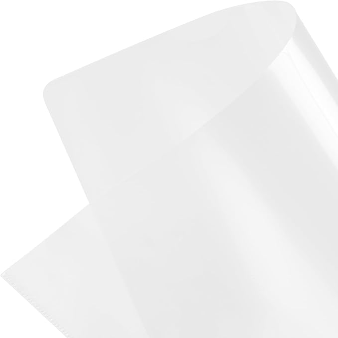 200 PCS L Type Plastic Folder, Clear Document File Project Pocket, A4 Paper Letter Size Transparent Sleeves Folders for Office, Home, 12.4 x 8.8 inch