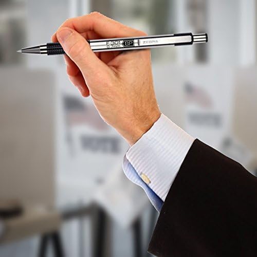 Zebra Pen F-301 Ballpoint Black Ink Fine Point 0.7mm Pen, Easy-Glide Ink, Stainless Steel Retractable, Non-Slip Grip, Professional Design, Ideal for Office, Journal and Planner Use, 18-Pack (27118)