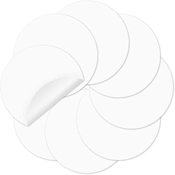 Colorful Dry Erase Dots Circles Whiteboard Marker Removable Stickers Spots Wall Decals for School Classroom Teachers Students Table & Desk White, 8 Pack