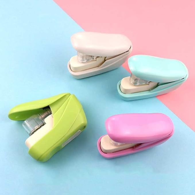 Staple-Free Stapler Office Student Stationery Paper Document Binding Machine Binding Tool Supplies(D)