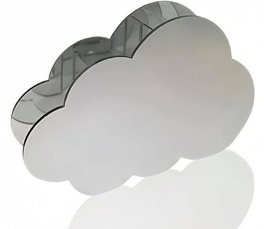 Aesthetic Cloud Pen Holder for Desk Cute Office Supplies Acrylic Cubicle Decor Kawaii Workspace Accessories Clear Makeup Organizer for Women Girls Pencil Cup Large Caddy for Home Office (Silver)