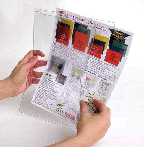 StoreSMART - Paperwork Organizers - 500-Pack - Clear Plastic Back, Clear Plastic Front - Heavy Duty - PF8511STC-500