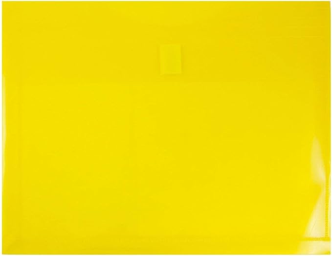 JAM PAPER Plastic Expansion Envelopes with Hook & Loop Closure - Letter Booklet - 9 3/4 x 13 with 1 Inch Expansion - Assorted Colors - 6/Pack