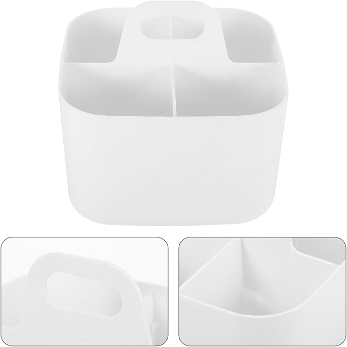 4-Unit Storage Basket with Handle Portable Organizer Box for Pens Tools Makeup and Desktop Stationery Storage 6.49X6.49X6.29In
